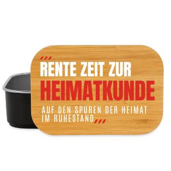Rente Zeit Zur HEIMATKUNDE - Lunch Box - Schwarz - Vorne