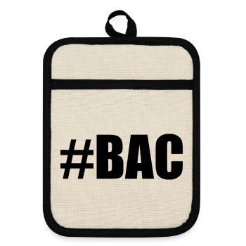 FERRY. BACCALAUREAT. PATENT. DNB. EXAMINATION. WELL DONE - Pot holders with rubber back - linen/black  - Front