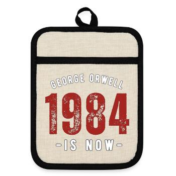GEORGE ORWELL 1984 - Topflappen mit Gummirückseite - Leinen/Schwarz  - Vorne