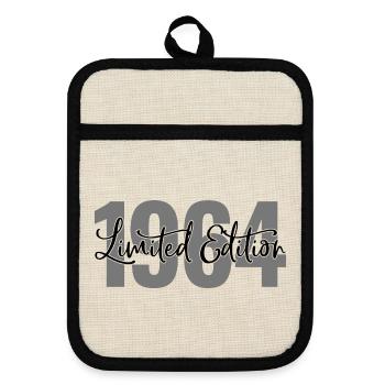Édition limitée 1964 - Maniques avec dos en caoutchouc - lin/noir  - Devant