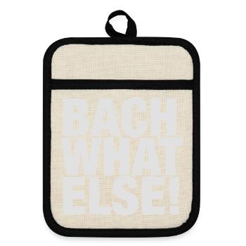 Johann Sebastian Bach T-Shirt funny saying - Pot holders with rubber back - linen/black  - Front