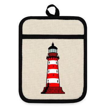 Phare - Maniques avec dos en caoutchouc - lin/noir  - Devant