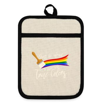 Gay Pride - Maniques avec dos en caoutchouc - lin/noir  - Devant
