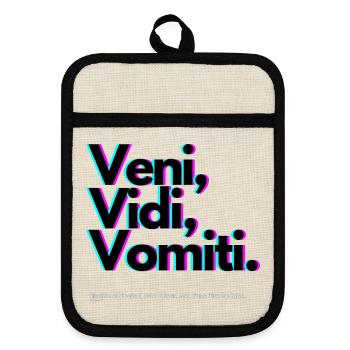 Veni Vidi Vomiti Neon - Maniques avec dos en caoutchouc - lin/noir  - Devant