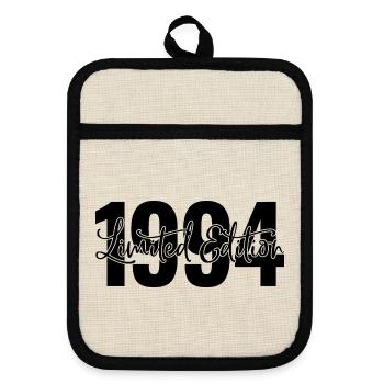 Limited Edition 1994 - Pot holders with rubber back - linen/black  - Front