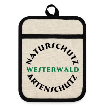naturschutz westerwald - Topflappen mit Gummirückseite - Leinen/Schwarz  - Vorne