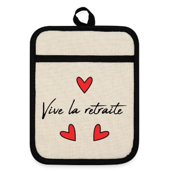 RETRAITE. RETRAITE. RETRAITEE. RETRAITE - Maniques avec dos en caoutchouc - lin/noir  - Devant
