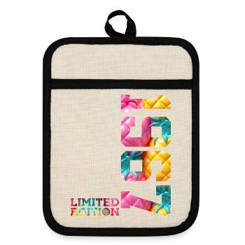 59. GEBURTSTAG LIMITED EDITION 1967 - Topflappen mit Gummirückseite - Leinen/Schwarz  - Vorne
