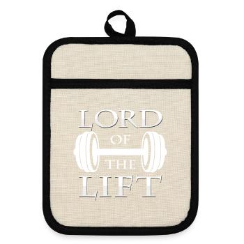 dumbbell - Pot holders with rubber back - linen/black  - Front