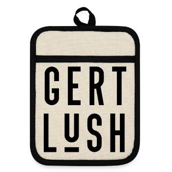 Bristol Dialect Gert Lush - Pot holders with rubber back - linen/black  - Front