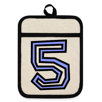 5. 5 YEARS - Pot holders with rubber back - linen/black  - Front