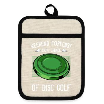Frisbee - Pot holders with rubber back - linen/black  - Front