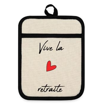 RETRAITE. RETRAITE. RETRAITEE. RETRAITE - Maniques avec dos en caoutchouc - lin/noir  - Devant