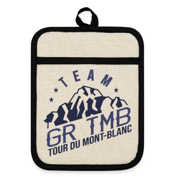 GR TMB Tour du Mont Blanc Randonnée Trek - Maniques avec dos en caoutchouc - lin/noir  - Devant