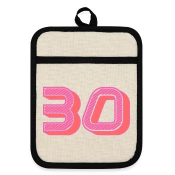 30. 30 YEARS. 30th ANNIVERSARY. 30 YEARS ANNIVERSARY. - Pot holders with rubber back - linen/black  - Front