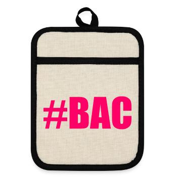 FERRY. BACCALAUREAT. PATENT. DNB. EXAMINATION. WELL DONE - Pot holders with rubber back - linen/black  - Front