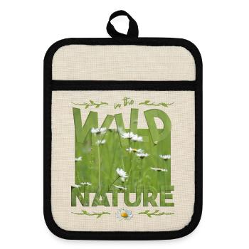 wild nature - Topflappen mit Gummirückseite - Leinen/Schwarz  - Vorne