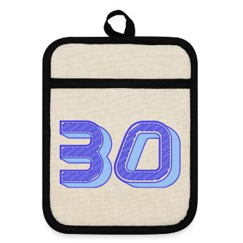 30. 30 YEARS. 30th ANNIVERSARY. 30 YEARS ANNIVERSARY. - Pot holders with rubber back - linen/black  - Front