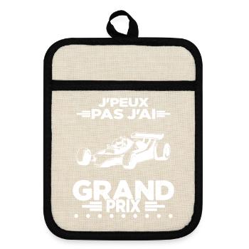 Je Peux Pas J'ai Grand Prix - Maniques avec dos en caoutchouc - lin/noir  - Devant
