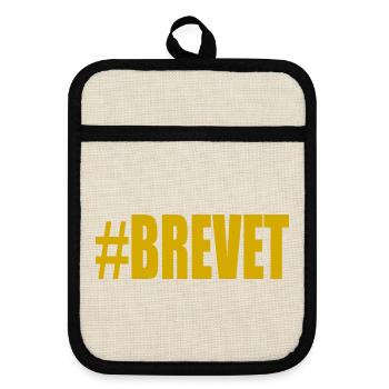 FERRY. BACCALAUREAT. PATENT. DNB. EXAMINATION. WELL DONE - Pot holders with rubber back - linen/black  - Front