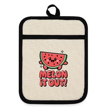 Melon It Out ! - Maniques avec dos en caoutchouc - lin/noir  - Devant