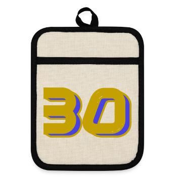 30. 30 YEARS. 30th ANNIVERSARY. 30 YEARS ANNIVERSARY. - Pot holders with rubber back - linen/black  - Front