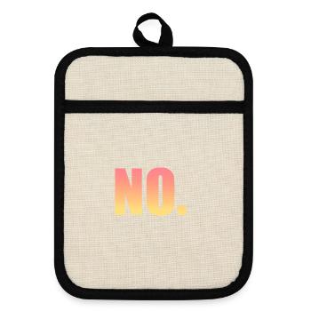 no sticker - Topflappen mit Gummirückseite - Leinen/Schwarz  - Vorne