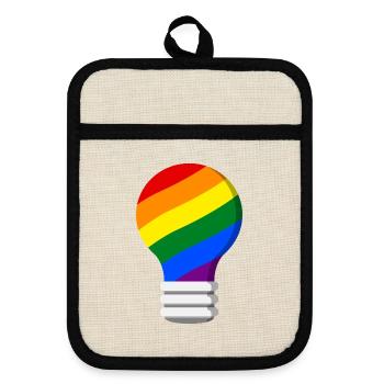 Gay Pride - Maniques avec dos en caoutchouc - lin/noir  - Devant