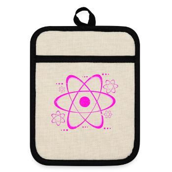 physicist - Pot holders with rubber back - linen/black  - Front