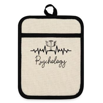 psychologue - Maniques avec dos en caoutchouc - lin/noir  - Devant