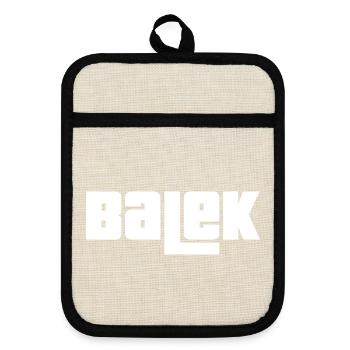Balek - Maniques avec dos en caoutchouc - lin/noir  - Devant