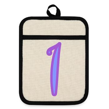 1. 1 JAHR. 1. JAHRESTAG. 1 JAHR GEBURTSTAG - Topflappen mit Gummirückseite - Leinen/Schwarz  - Vorne