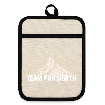 Team Far North | Nordland | Nord - Maniques avec dos en caoutchouc - lin/noir  - Devant
