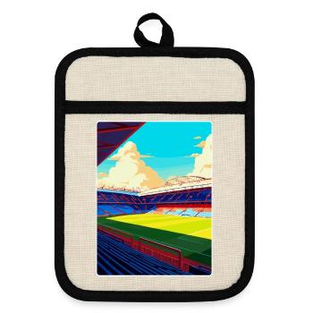 Affiche de voyage souvenir du stade de Selhurst Park WPA - Maniques avec dos en caoutchouc - lin/noir  - Devant
