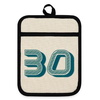 30. 30 YEARS. 30th ANNIVERSARY. 30 YEARS ANNIVERSARY. - Pot holders with rubber back - linen/black  - Front