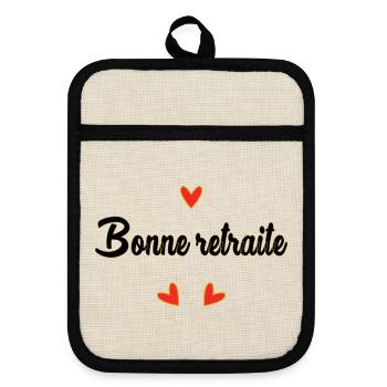 RETRAITE. RETRAITE. RETRAITEE. RETRAITE - Maniques avec dos en caoutchouc - lin/noir  - Devant