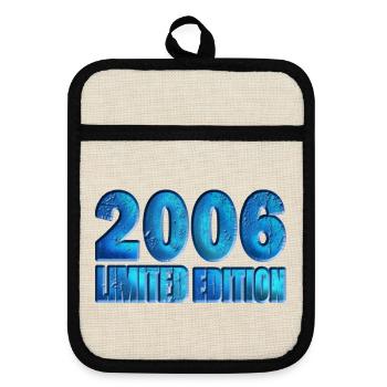 2006 Limited Edition 18th Anniversary - Pot holders with rubber back - linen/black  - Front
