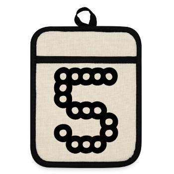 5. 5 ANS. 5e ANNIVERSAIRE. ANNIVERSAIRE 5 ANS - Maniques avec dos en caoutchouc - lin/noir  - Devant