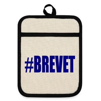 FERRY. BACCALAUREAT. PATENT. DNB. EXAMINATION. WELL DONE - Pot holders with rubber back - linen/black  - Front