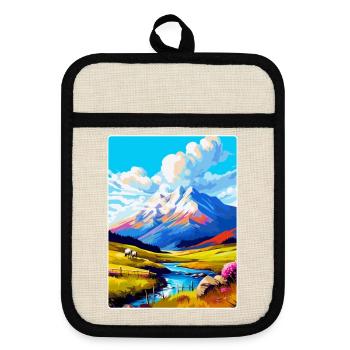 Ben Nevis Schottland Vereinigtes Königreich Vintage Reiseposter WPA - Topflappen mit Gummirückseite - Leinen/Schwarz  - Vorne