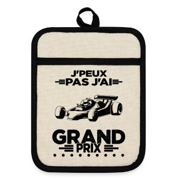 Je Peux Pas J'ai Grand Prix - Maniques avec dos en caoutchouc - lin/noir  - Devant