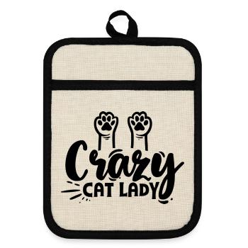 Cat Lover - Maniques avec dos en caoutchouc - lin/noir  - Devant