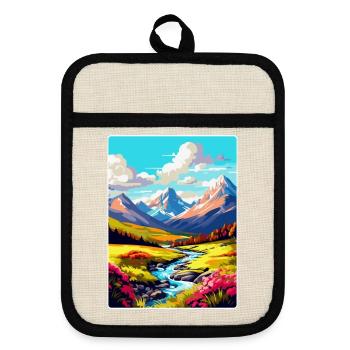Ben Nevis Schottland Vereinigtes Königreich Vintage Reiseposter WPA - Topflappen mit Gummirückseite - Leinen/Schwarz  - Vorne