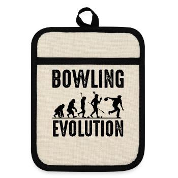 Bowling - Maniques avec dos en caoutchouc - lin/noir  - Devant