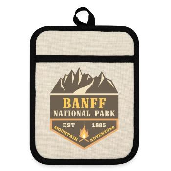 Banff Canada Park Moose Moose Backcountry Camping - Maniques avec dos en caoutchouc - lin/noir  - Devant