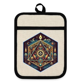 Orgone Energy Logo - Maniques avec dos en caoutchouc - lin/noir  - Devant