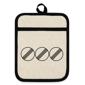 UNLIMITED TRIO by Unlimited Apparel - Pot holders with rubber back - linen/black  - Front