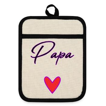 HAPPY FATHER'S DAY. DAD. FATHER'S DAY. FATHER - Pot holders with rubber back - linen/black  - Front