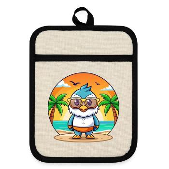 Lunettes de soleil Falcon Funny Cartoon Summer Beach - Maniques avec dos en caoutchouc - lin/noir  - Devant