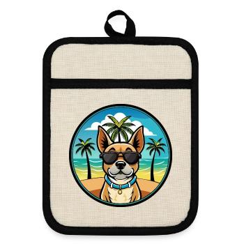 Lunettes de soleil Braque Du Bourbonnais Dog Breed Cartoon - Maniques avec dos en caoutchouc - lin/noir  - Devant